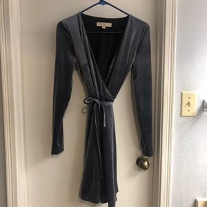 Velvet wrap dress from The Loft